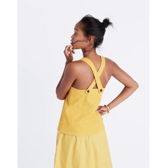 Madewell Apron Cross-Back Tank Top - Picture 1 of 11